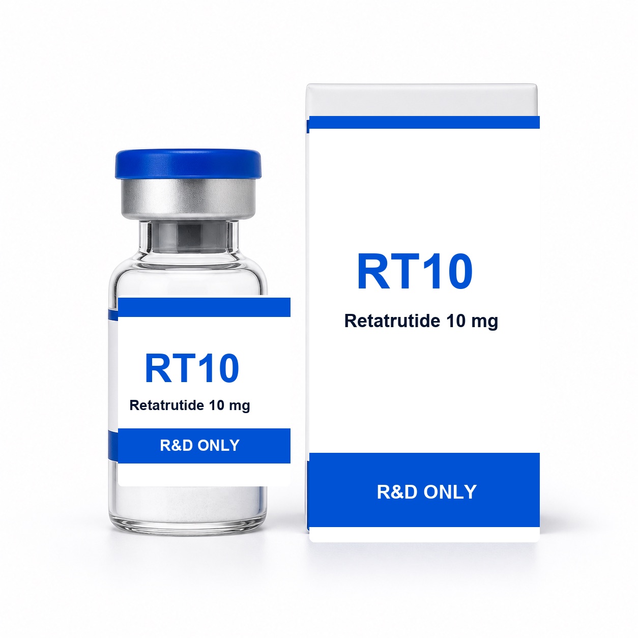 Representative Retatrutide RT series vial and packaging